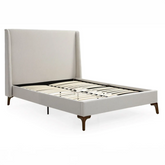 Opulent - Upholstered Bed with Walnut Legs - Pendle Village Furniture